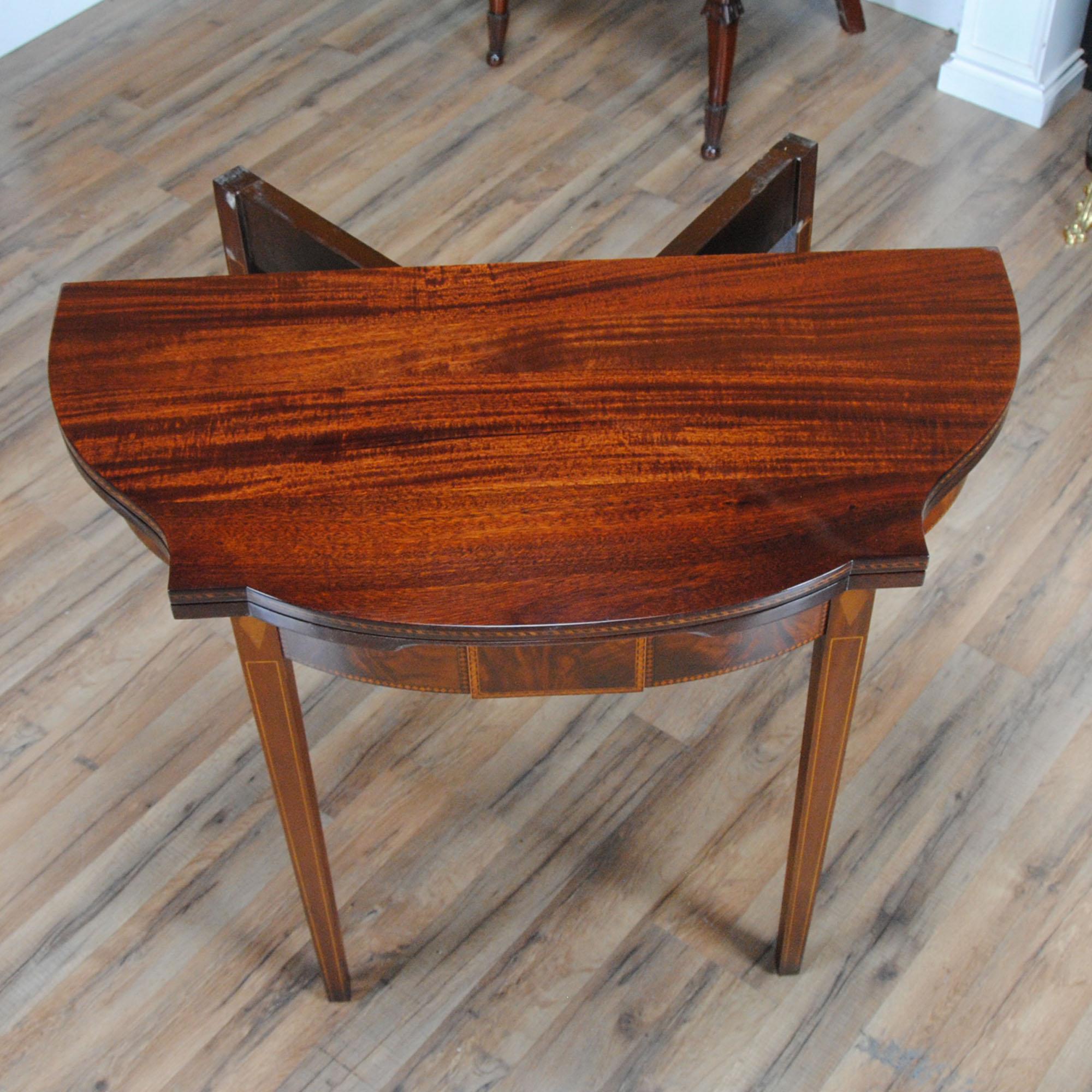 Inlay Vintage Imperial Mahogany Game Table