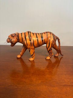 Vintage Import Leather Bengal Tiger