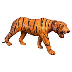 Vintage Import Leather Bengal Tiger