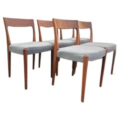 Vintage Imported Danish Mid Century Modern Dining Chairs Set of 5