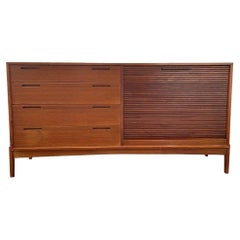 Vintage Imported Danish Modern Teak Credenza/Buffet Tambour Door by William Watt