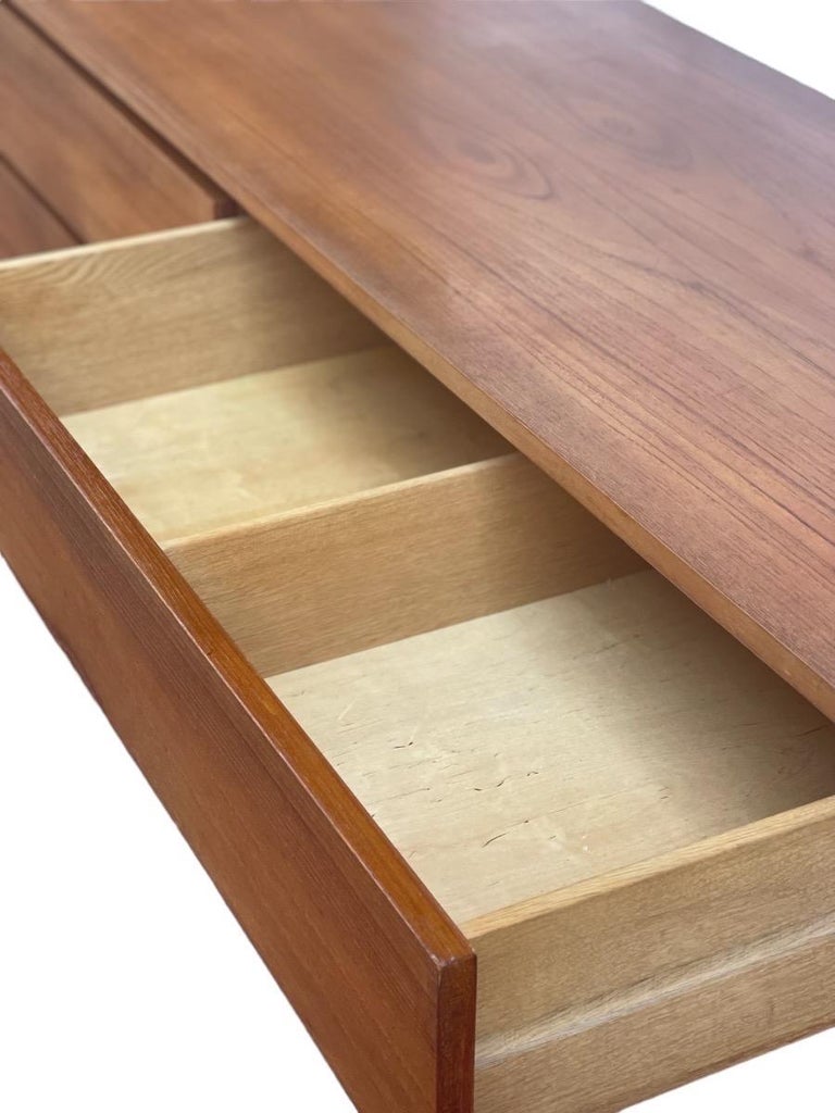 Vintage Imported Danish Modern Teakwood Dresser by Dux For Sale at 1stDibs