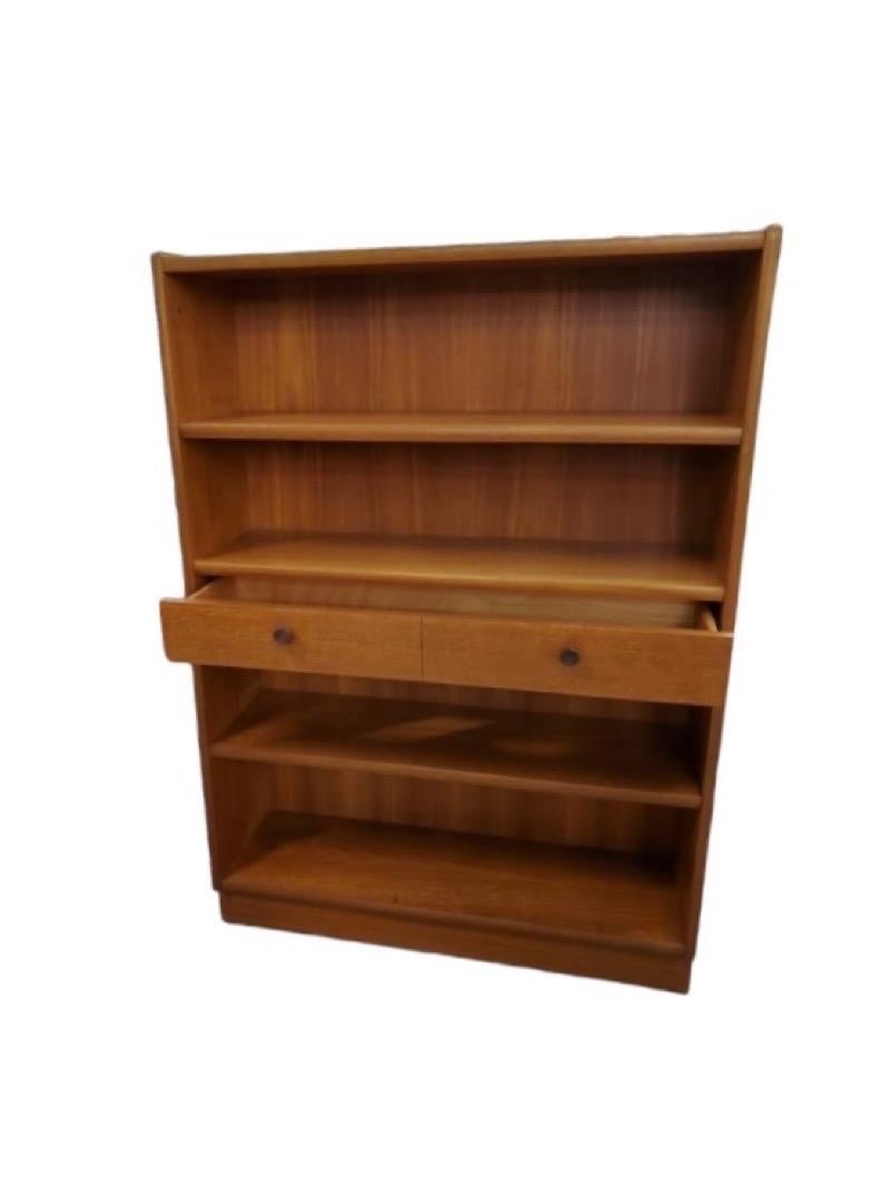 Vintage Imported English Mid Century Bookcase or Shelf and 1 Drawer In Good Condition In Seattle, WA