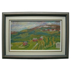 Peinture à l'huile impressionniste vintage - non signée - encadrée - Canada - Mid 20th C.