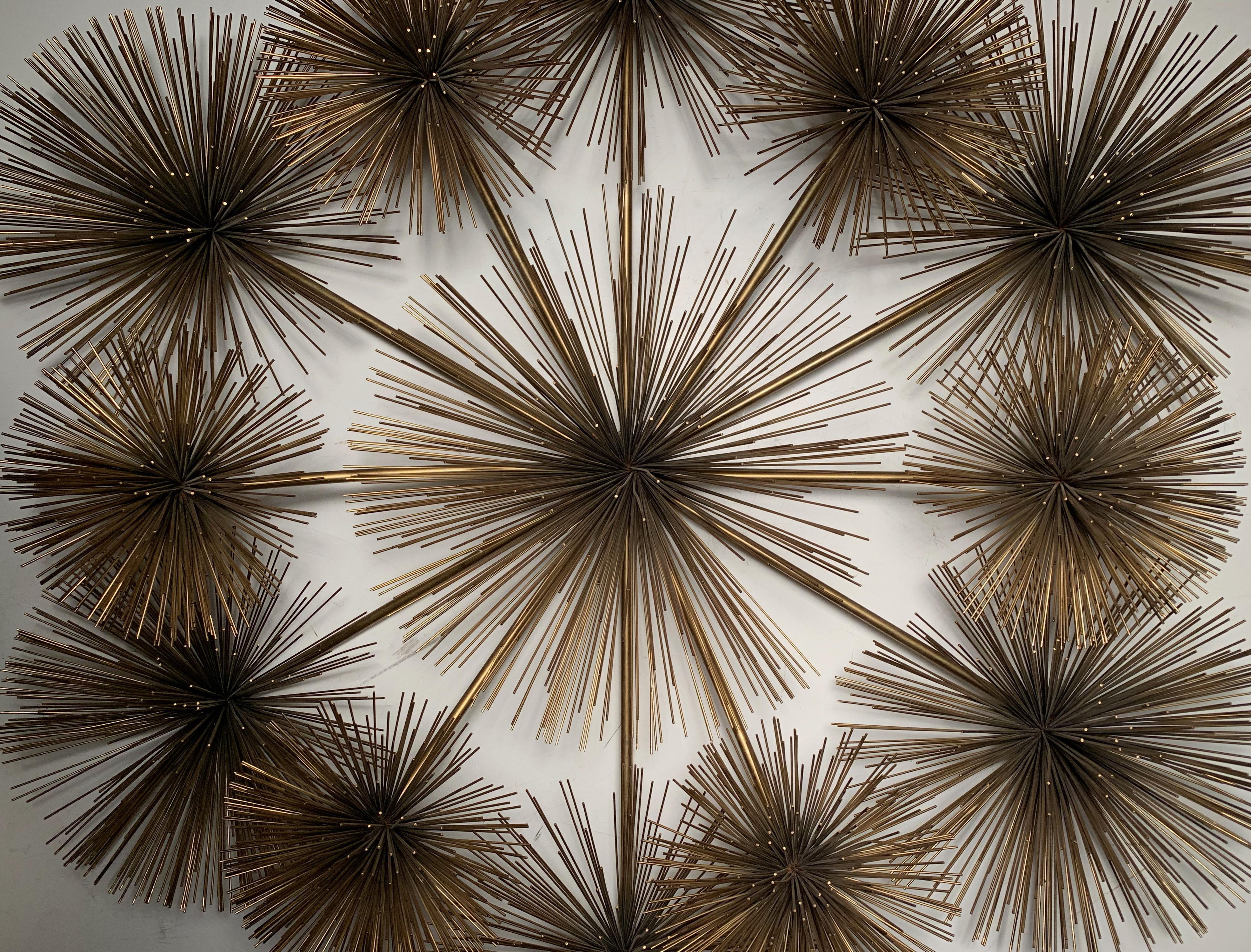 Impressive large Jere 13 Pom Pom wall sculpture - Signed and dated.