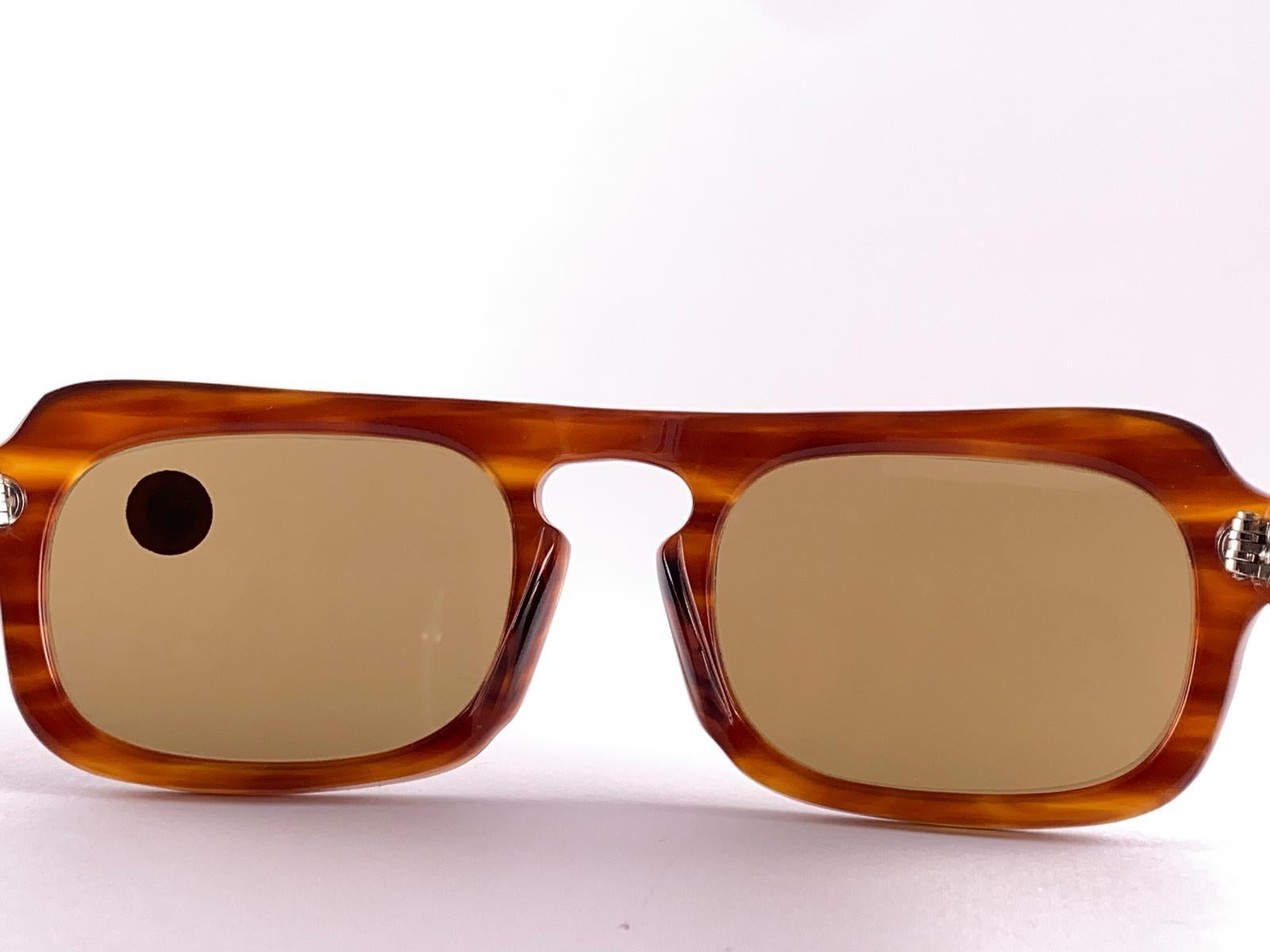 Women's or Men's Vintage In The style of  Pierre Cardin Michael Caine 1960's Sunglasses For Sale