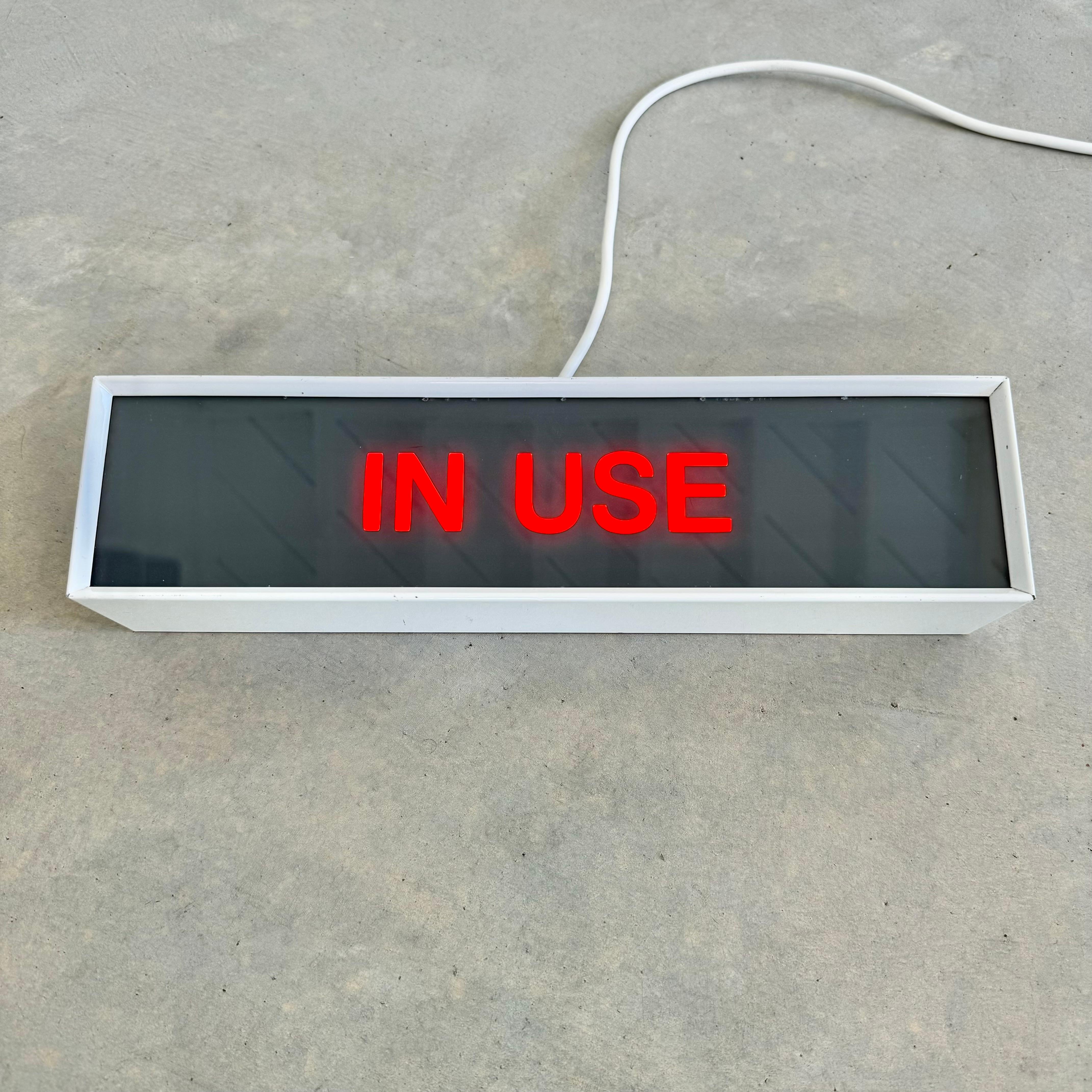 Vintage 'IN USE' Illuminated Sign, 1980s England For Sale 4