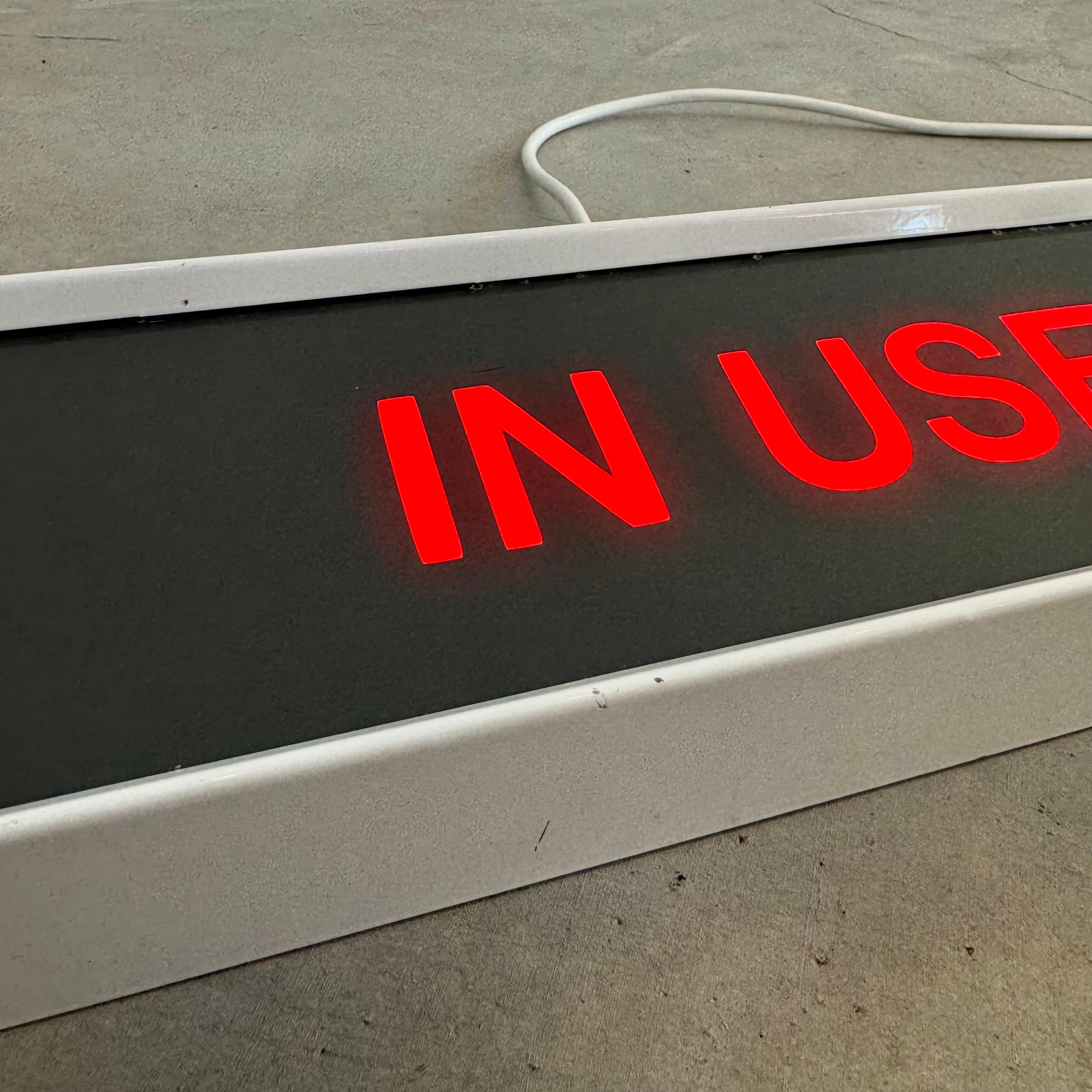 Vintage 'IN USE' Illuminated Sign, 1980s England For Sale 6