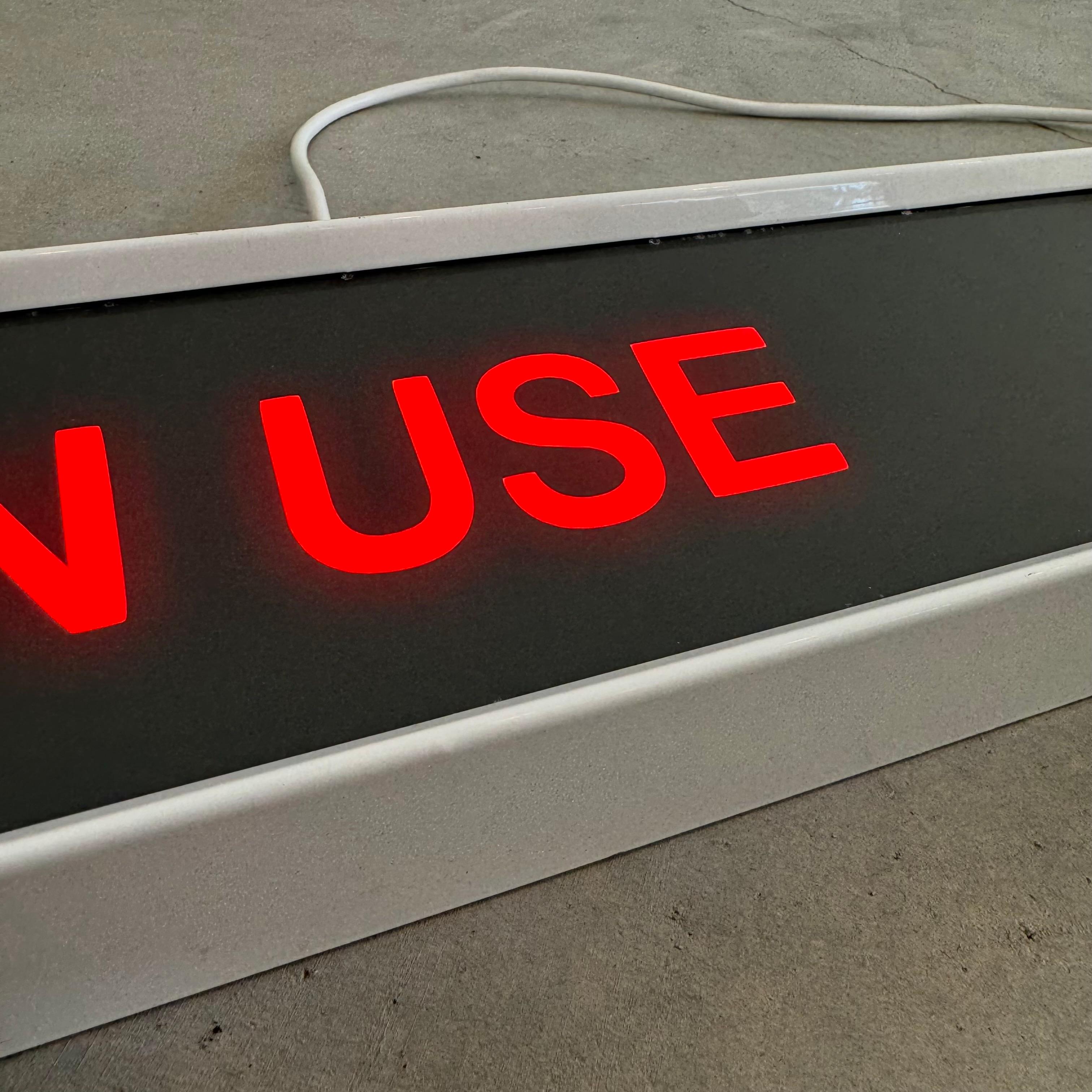 Vintage 'IN USE' Illuminated Sign, 1980s England For Sale 7