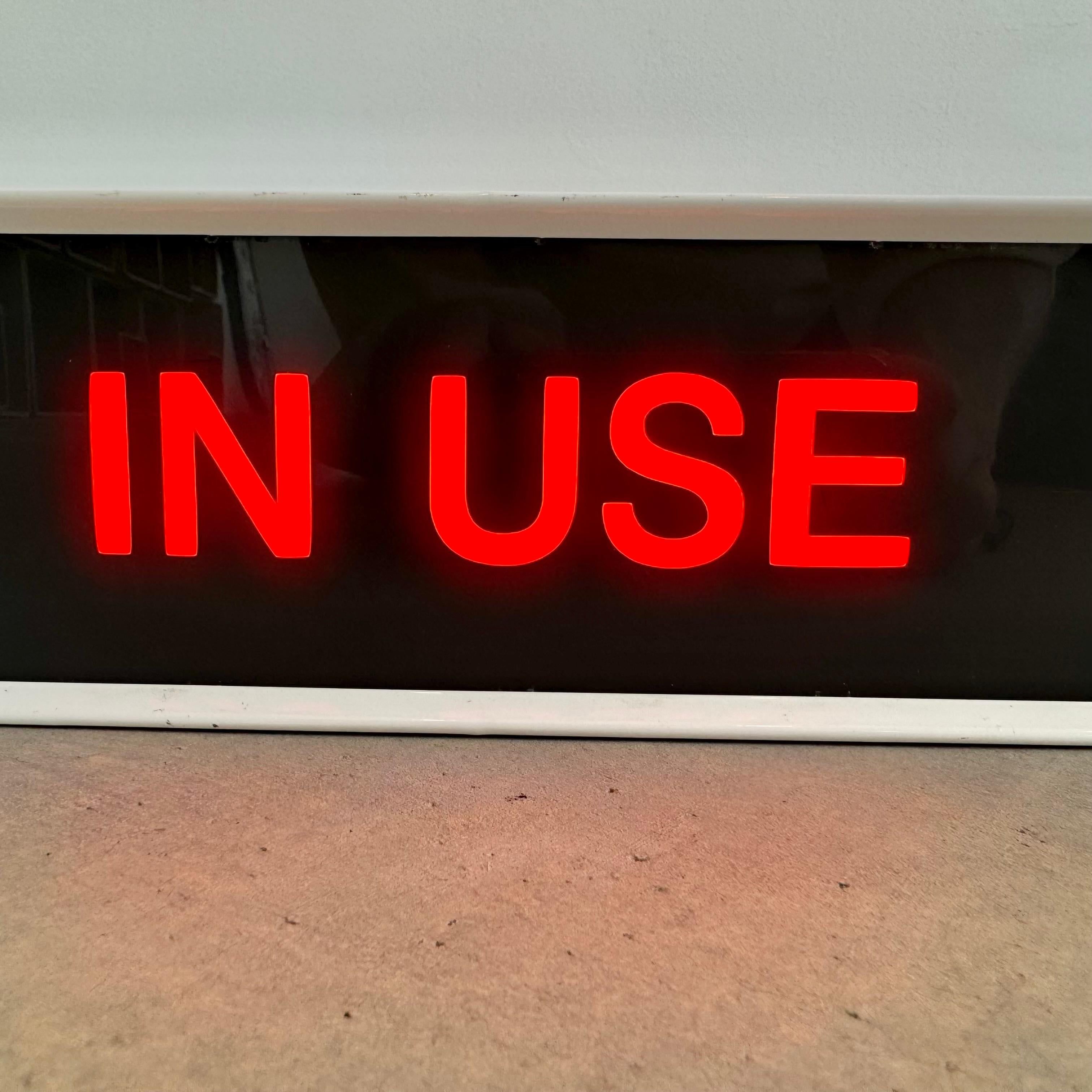 Late 20th Century Vintage 'IN USE' Illuminated Sign, 1980s England For Sale