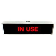 Vintage 'IN USE' Illuminated Sign, 1980s England