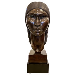 Busto di guerriero inca vintage di Saravia