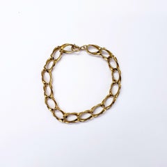 Vintage Indaerre Swirled 18 Karat Gold Link Bracelet
