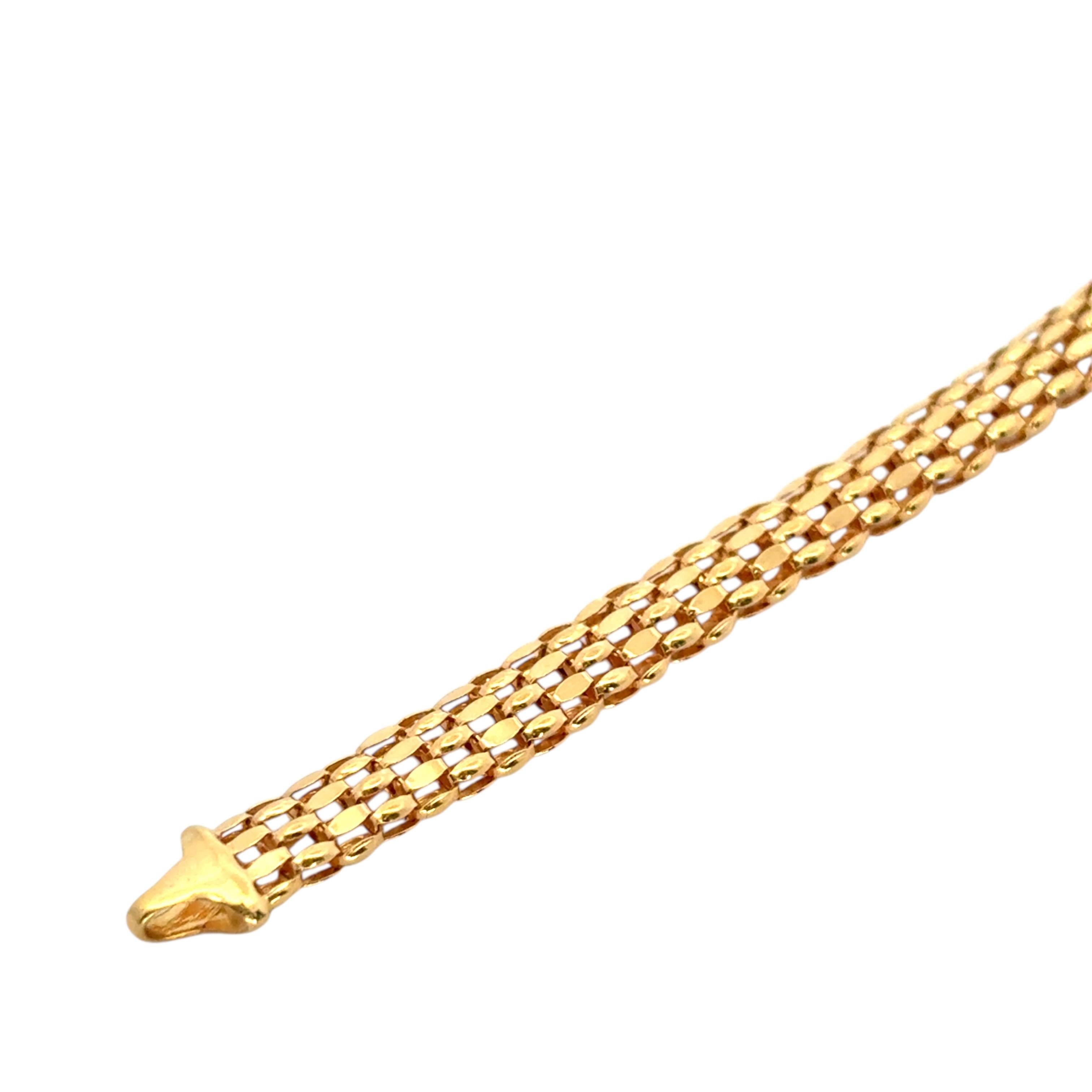 Vintage 22k Gelbgold 0,32ctw Diamond Heart Ribbon Bracelet im Zustand „Hervorragend“ im Angebot in Boca Raton, FL