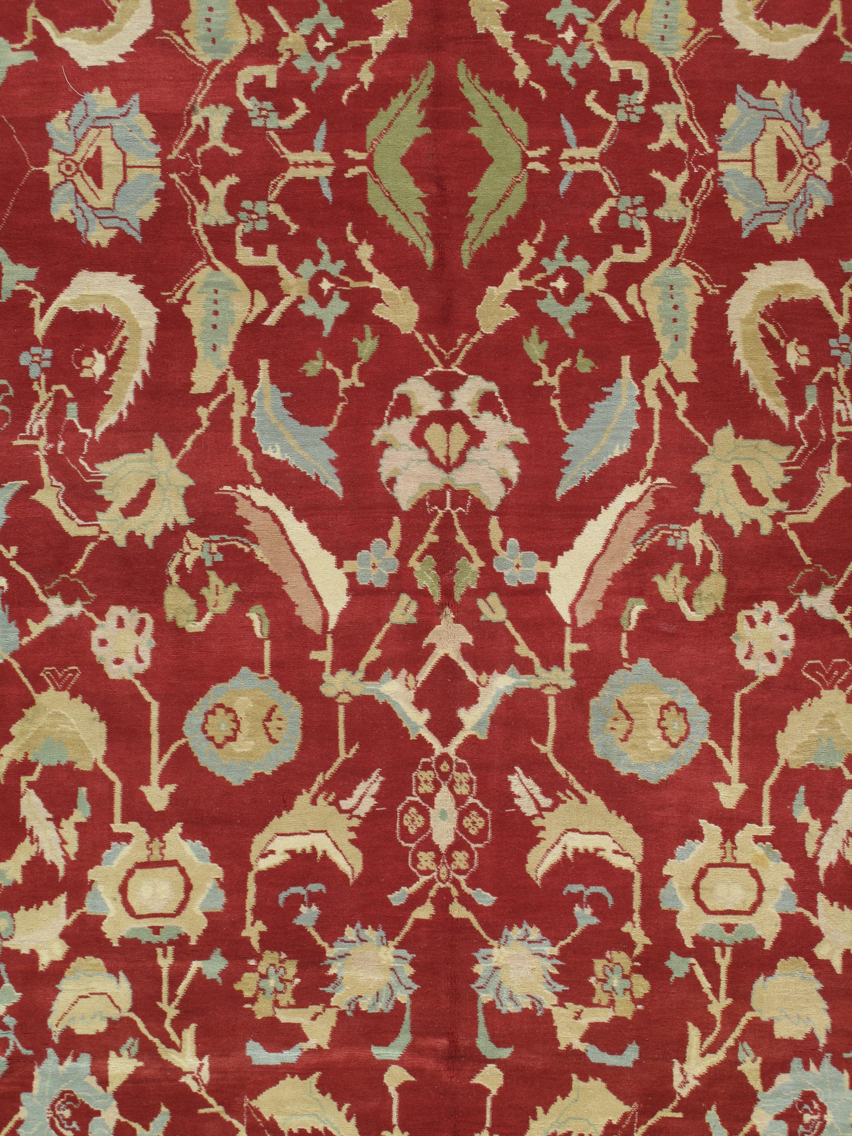 Vintage Indian Agra Carpet For Sale 7