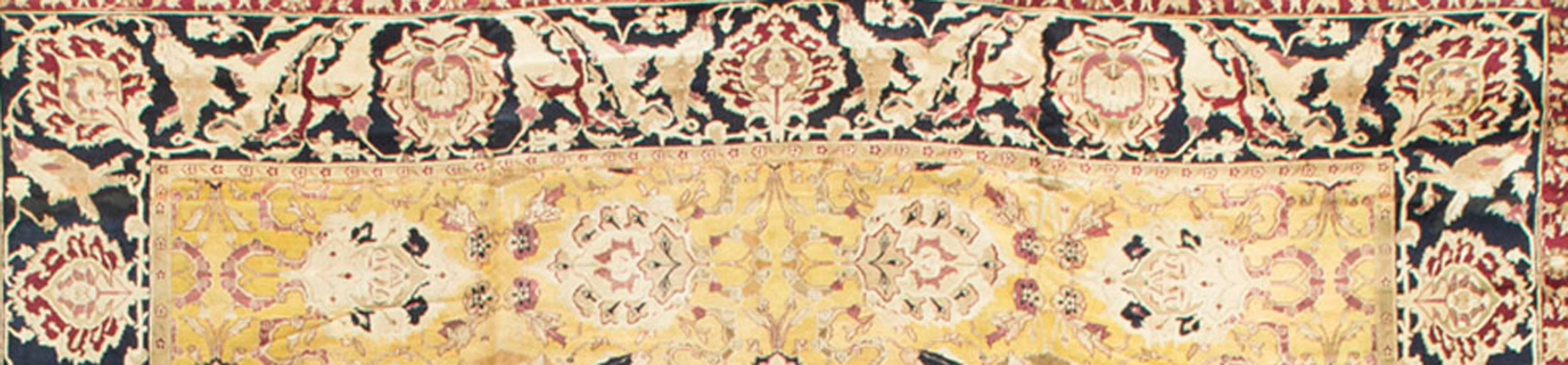 Tapis indien Agra vintage vers 1940 13'7 x 17'1 Bon état - En vente à Secaucus, NJ