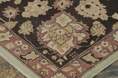 Vintage Indian Agra Rug, Mint-Green Field with Floral Border - Rug & Kilim