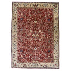 Tapis indien Agra vintage avec style jacobéen moderne