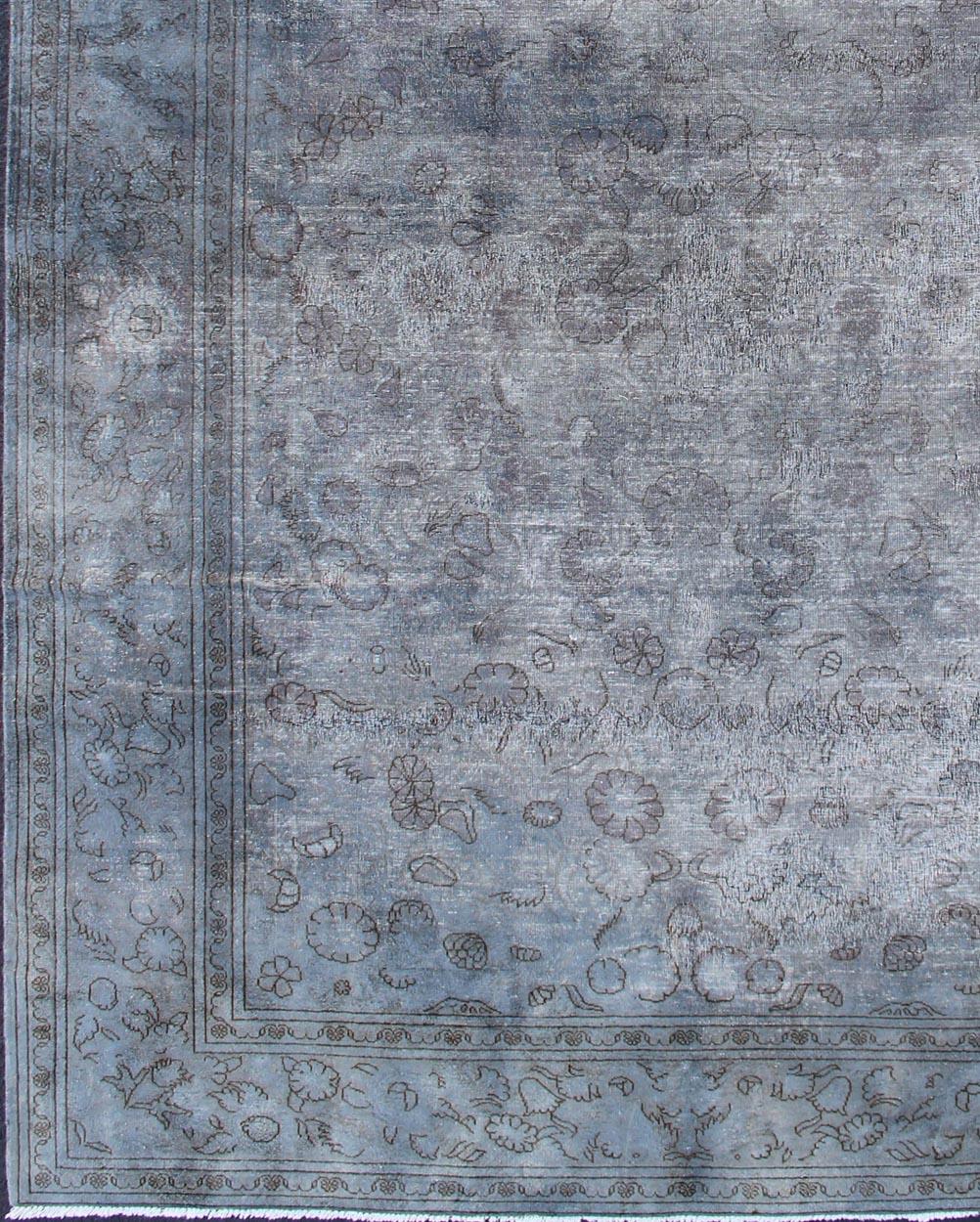 Vintage Indian Amritsar Rug in Gray Tones and Brown Highlights by Keivan Woven Arts
  
Keivan Woven Arts- Midcentury vintage Indian distressed Amritsar rug in shades of gray, keivan Woven Arts/ rug HAS-6277, country of origin / type: Indian /