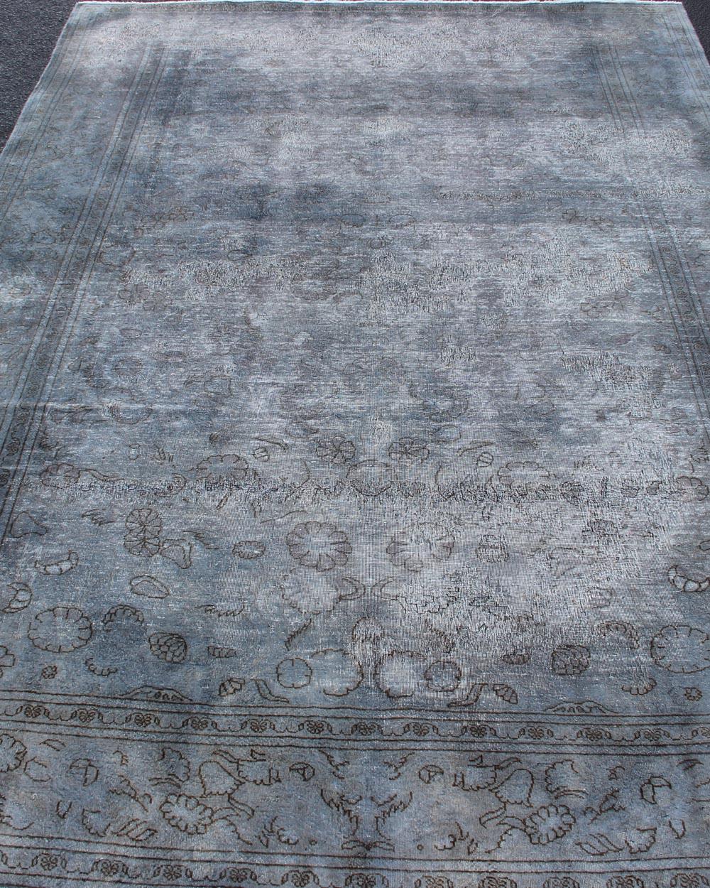 Vintage Indian Amritsar Rug in Gray Tones and Brown Highlights by Keivan Woven A For Sale 2