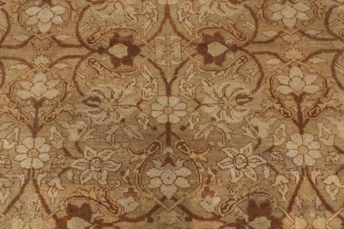 1900s Indian Amritsar botanic handmade wool rug
Size: 11'9