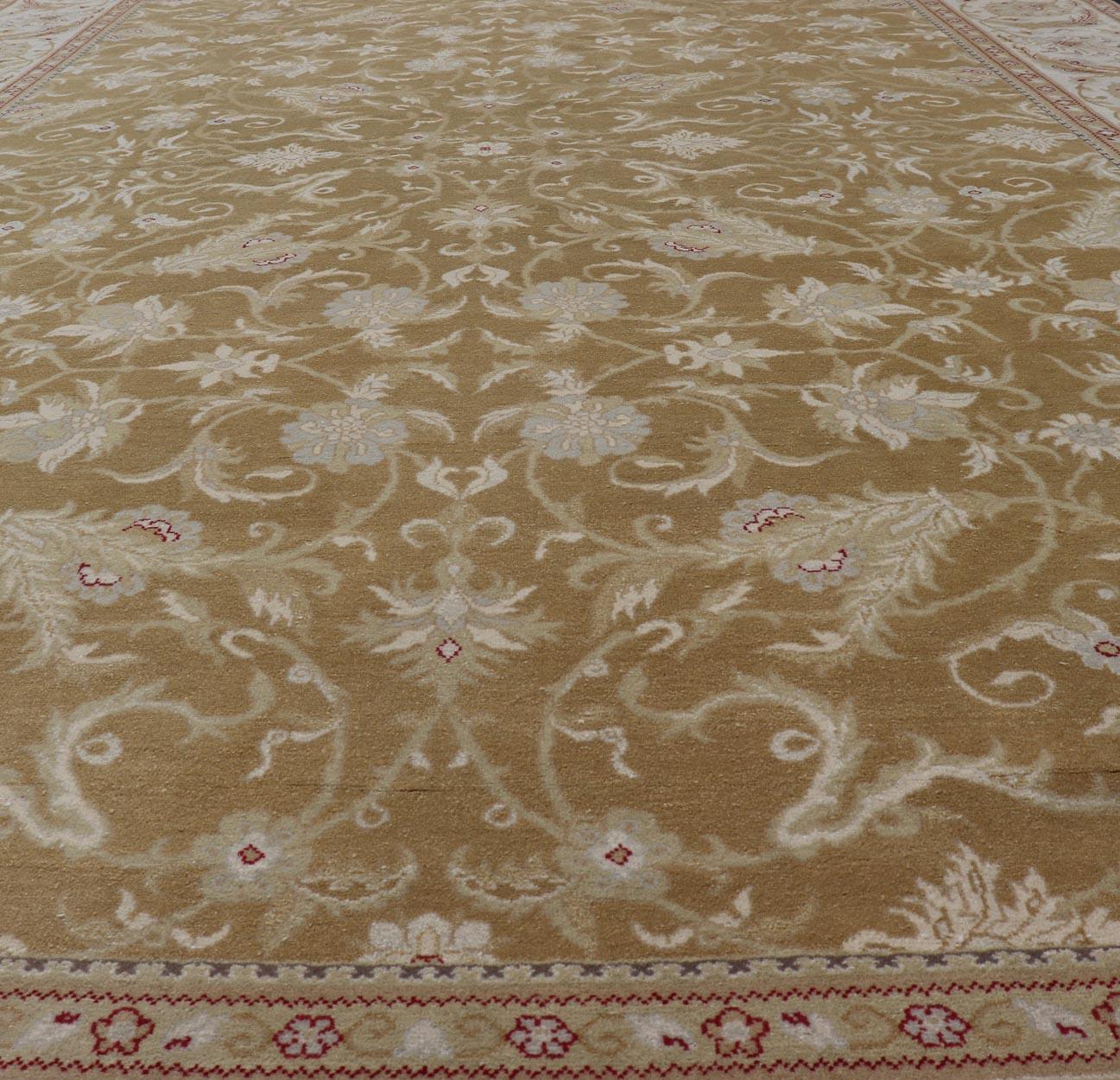 20th Century Vintage Indian Amritsar Rug with All-Over Floral Design For Sale