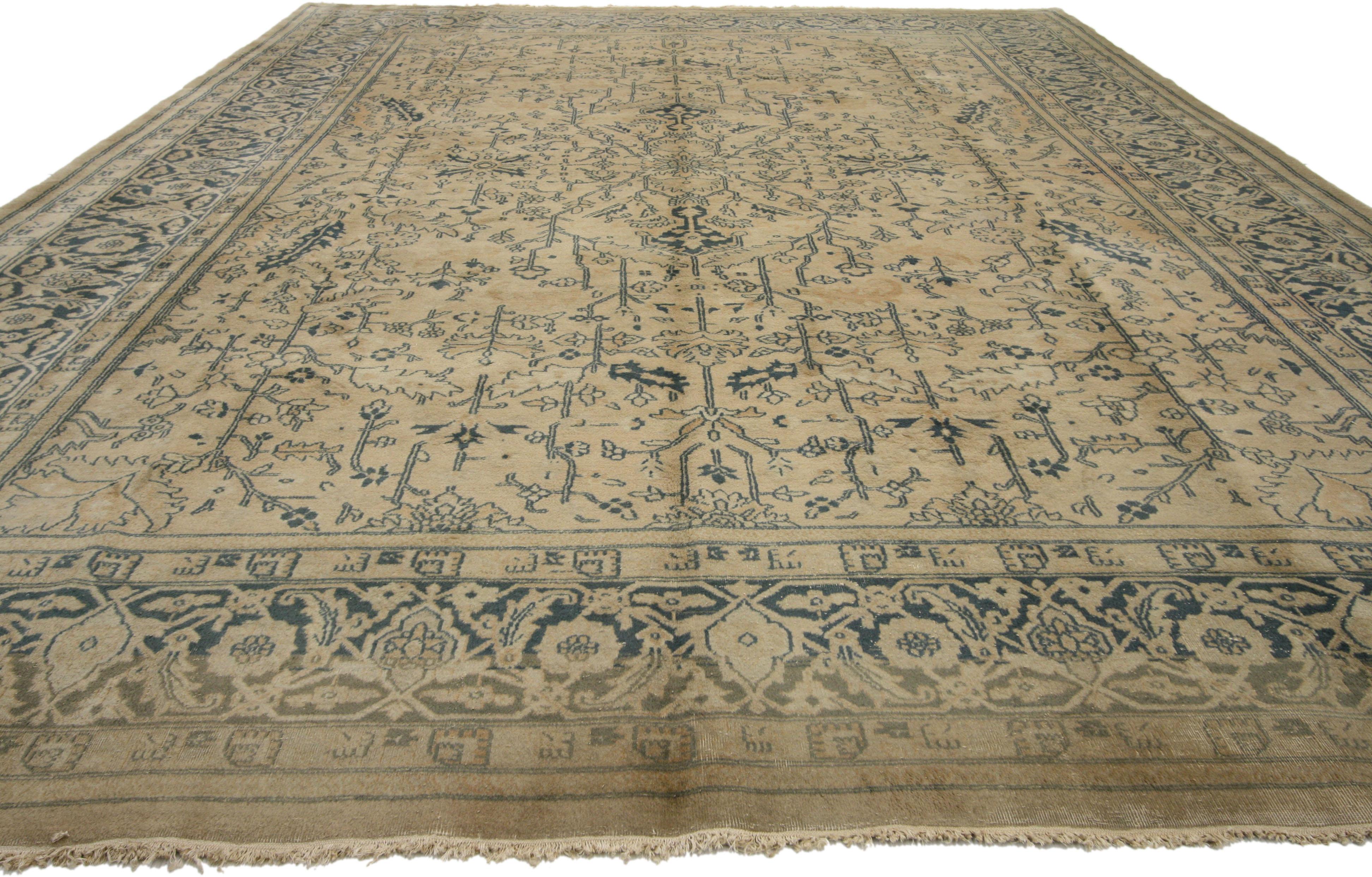 Georgien Tapis indien vintage de style colonial et géorgien britannique