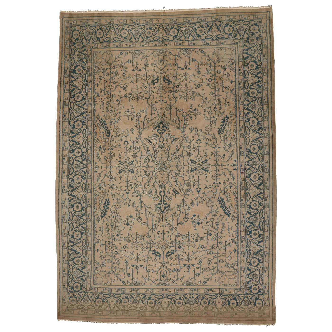 Vintage Indian Area Rug with British Colonial and Georgian Style For ...