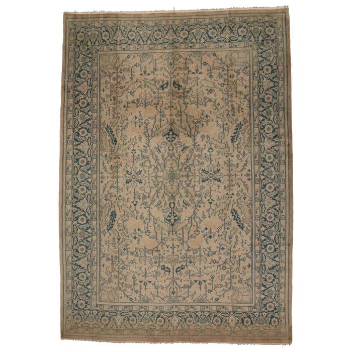 Vintage Indian Area Rug with British Colonial and Georgian Style For ...