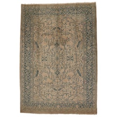 Tapis indien vintage de style colonial et géorgien britannique