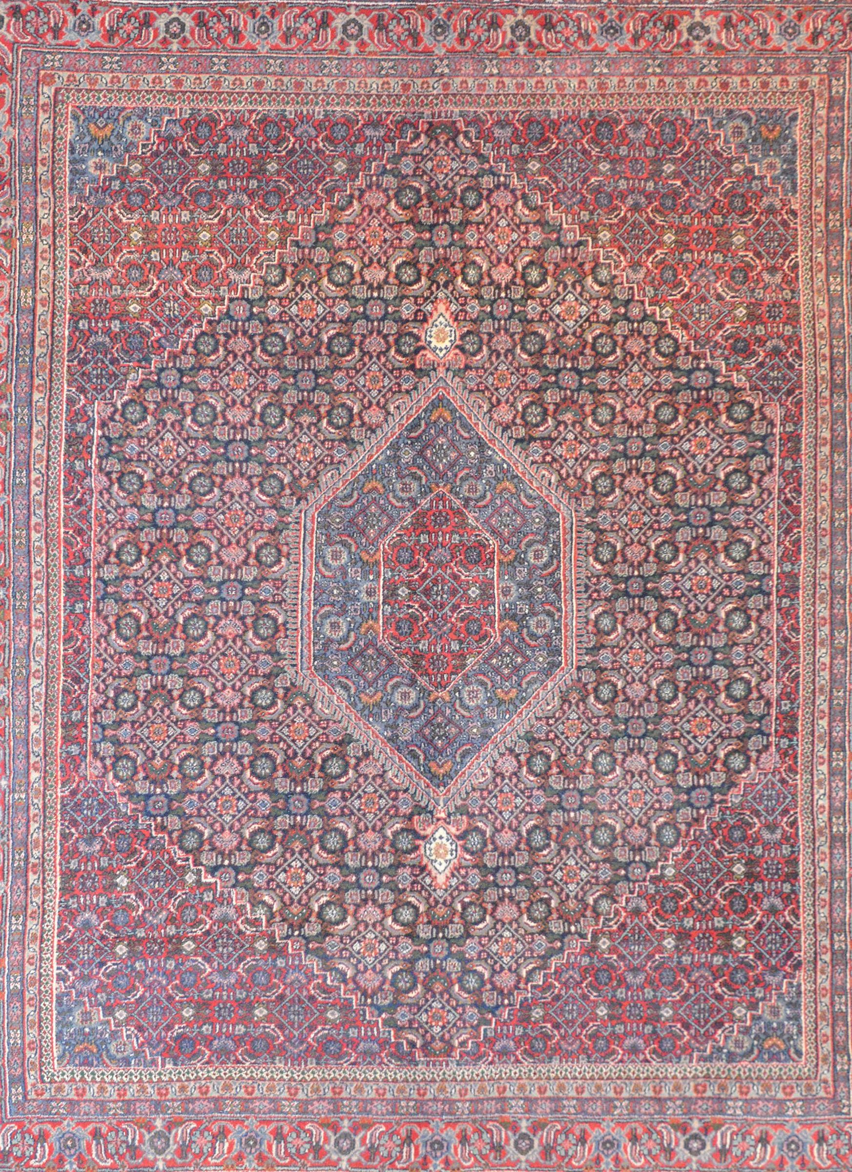 Alter indischer Bidhar-Teppich (Tabriz) im Angebot