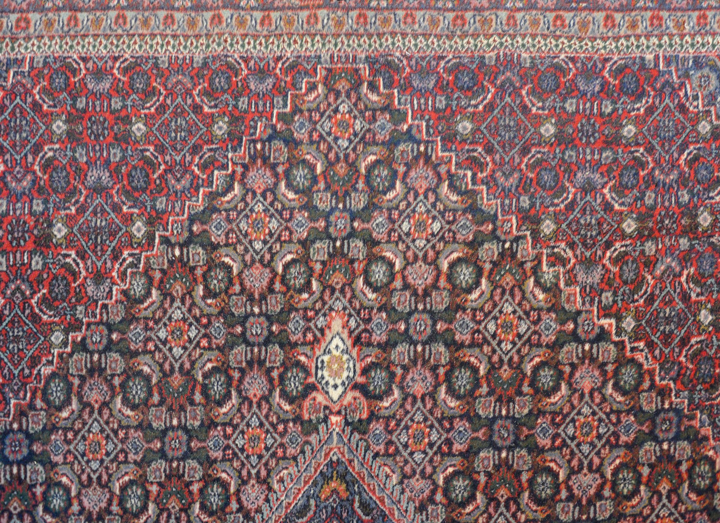 Alter indischer Bidhar-Teppich (Wolle) im Angebot