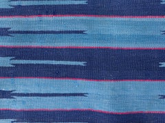 Vintage Indian Blue Dhurrie Rug Doris Leslie Blau