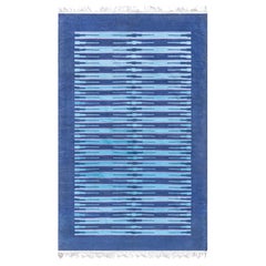 Vintage Indian Blue Dhurrie Rug Doris Leslie Blau