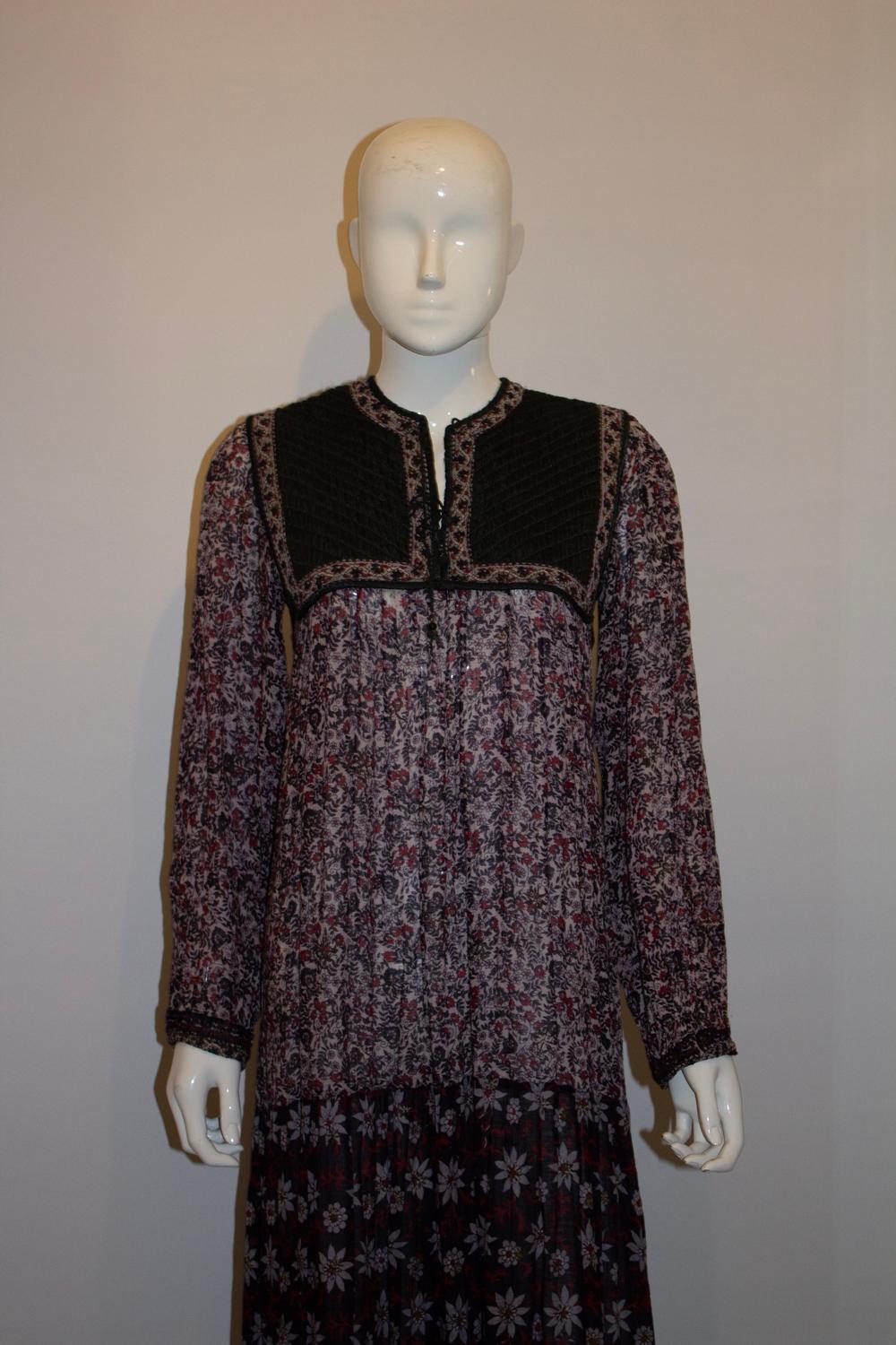 Vintage Indian Boho Dress en vente 1