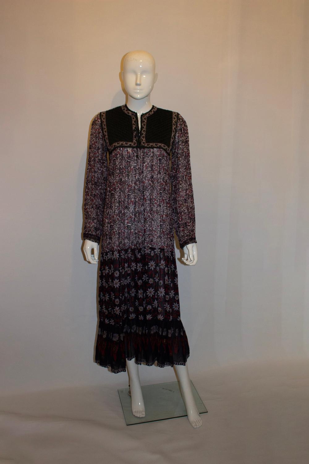 Vintage Indian Boho Dress en vente 2