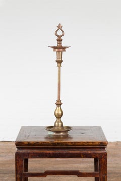 Vintage Indian Brass Candle Pricket
