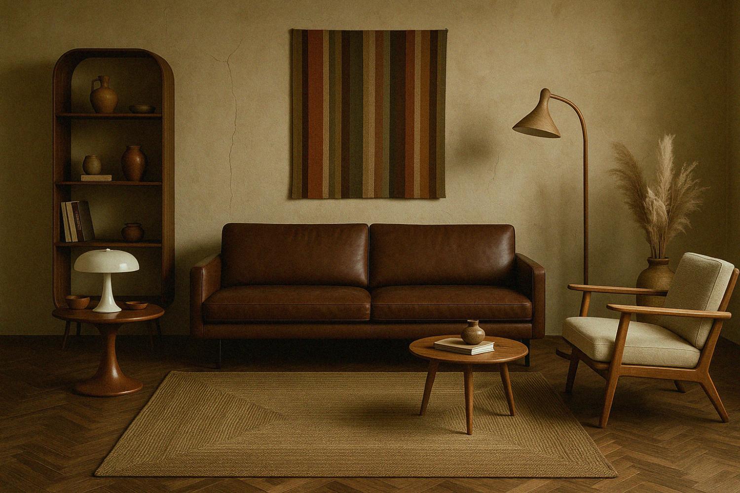 Tapis indien vintage en jute tissé à plat, marron, années 1970 en vente 3