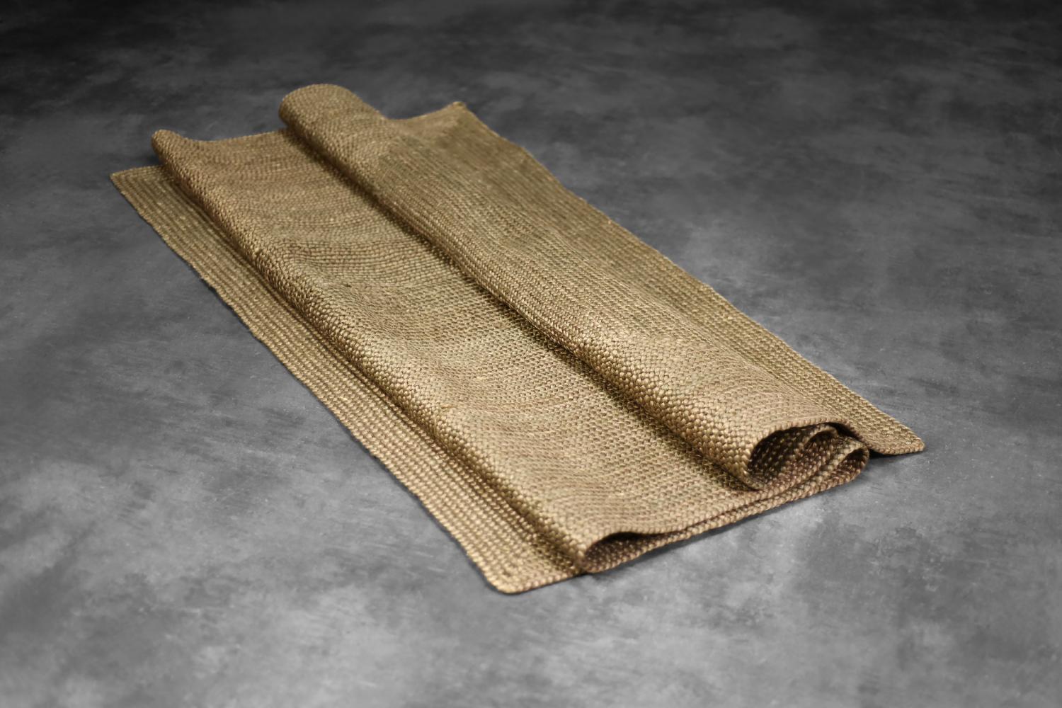 Tapis indien vintage en jute tissé à plat, marron, années 1970 en vente 2