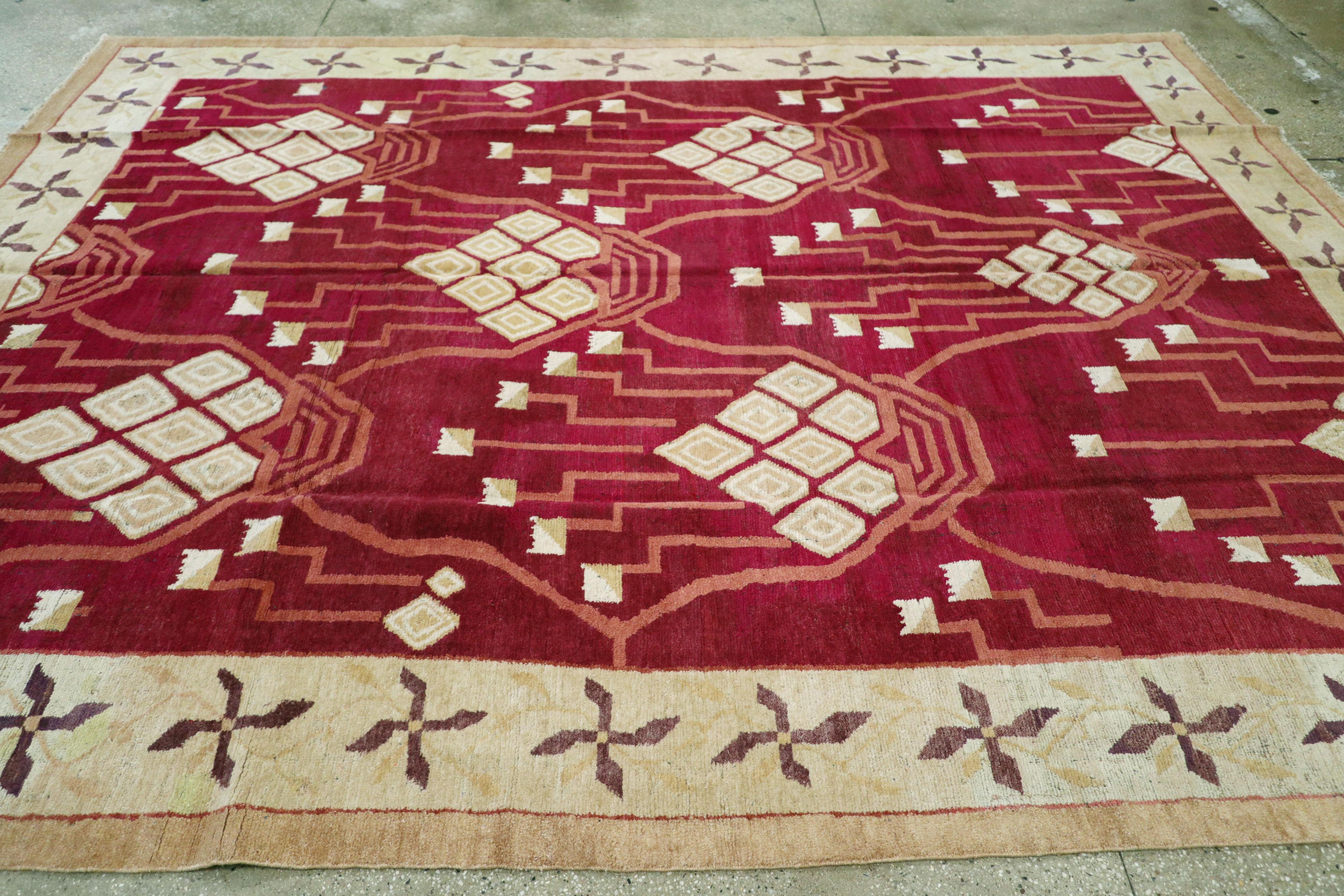 20th Century Vintage Indian Room Size Carpet For Sale