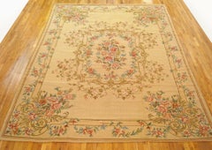 Vintage Indian Chain Stitch Rug, in Room Size, with Medallion and Flowers