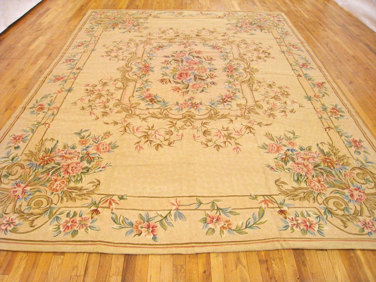 Vintage Indian Chain Stitch Rug, in Room Size, with Medallion and ...