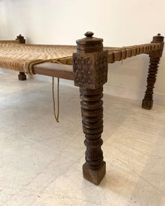 Vintage Indian charpoi bench