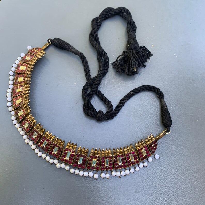 Anglo-Indian Vintage Indian Choker necklace For Sale