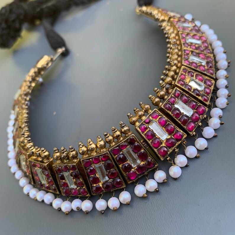 Vintage Indian Choker necklace For Sale 2