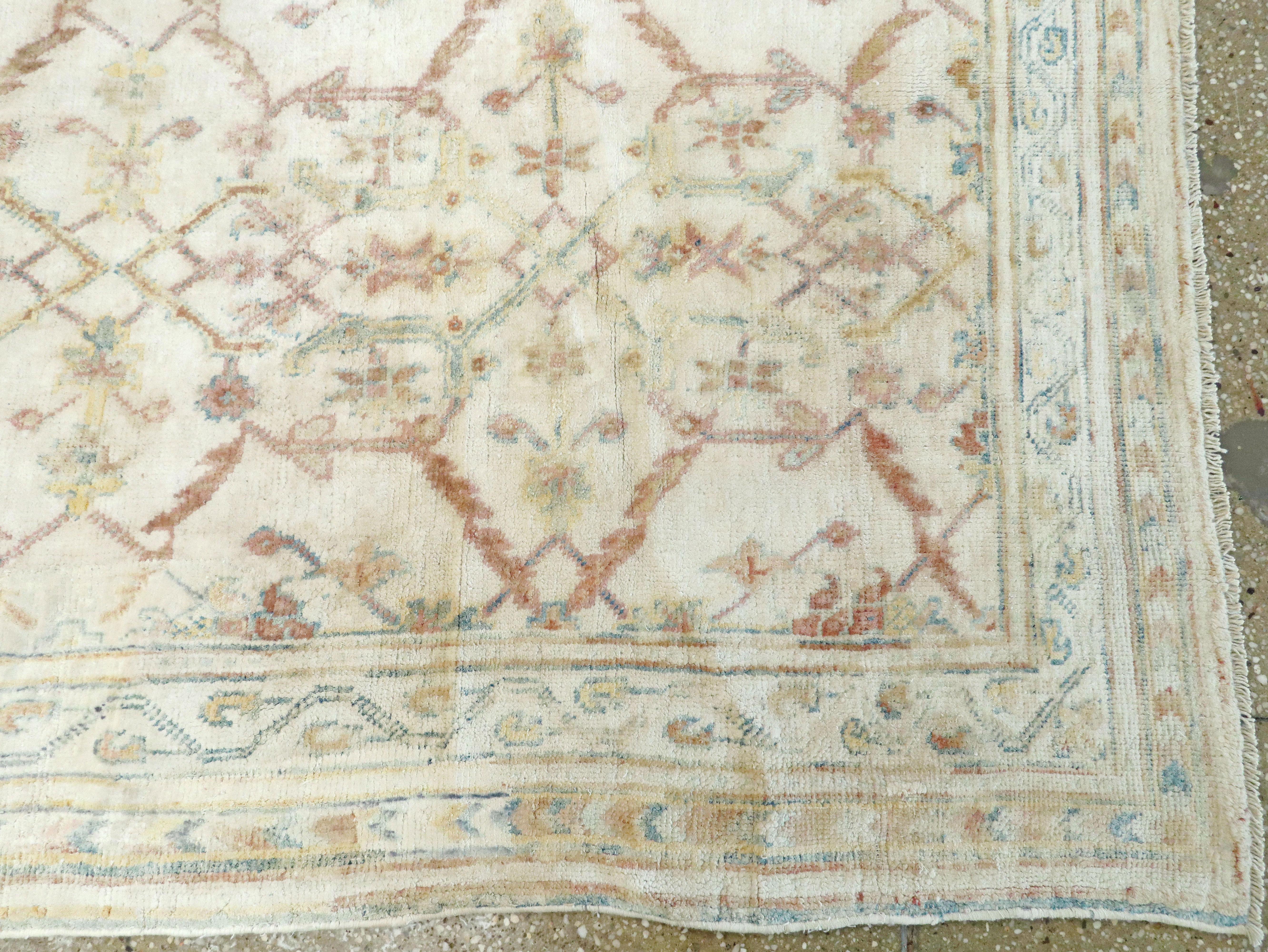 Vintage Indian Cotton Agra Carpet 5