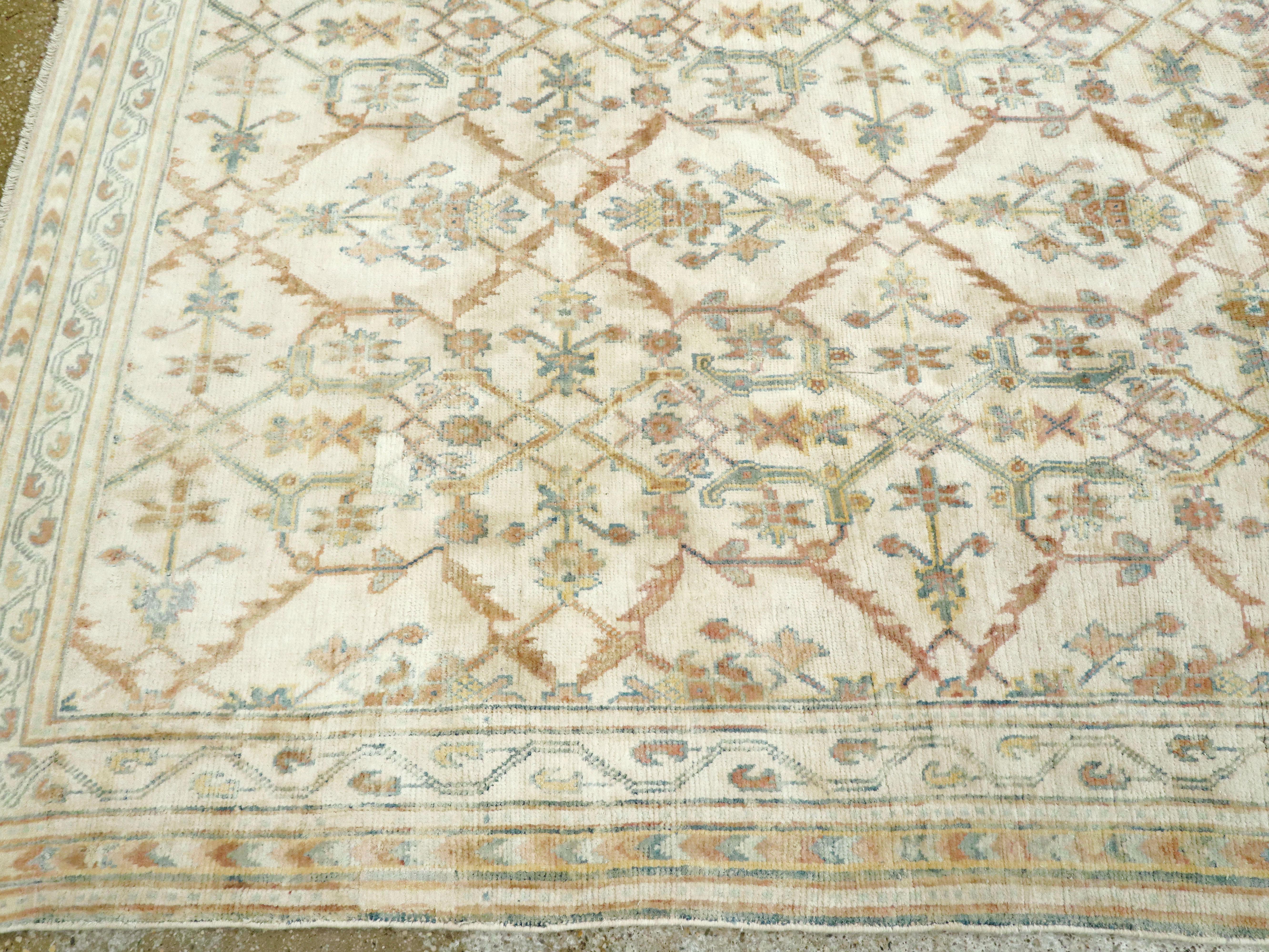 Vintage Indian Cotton Agra Carpet 3