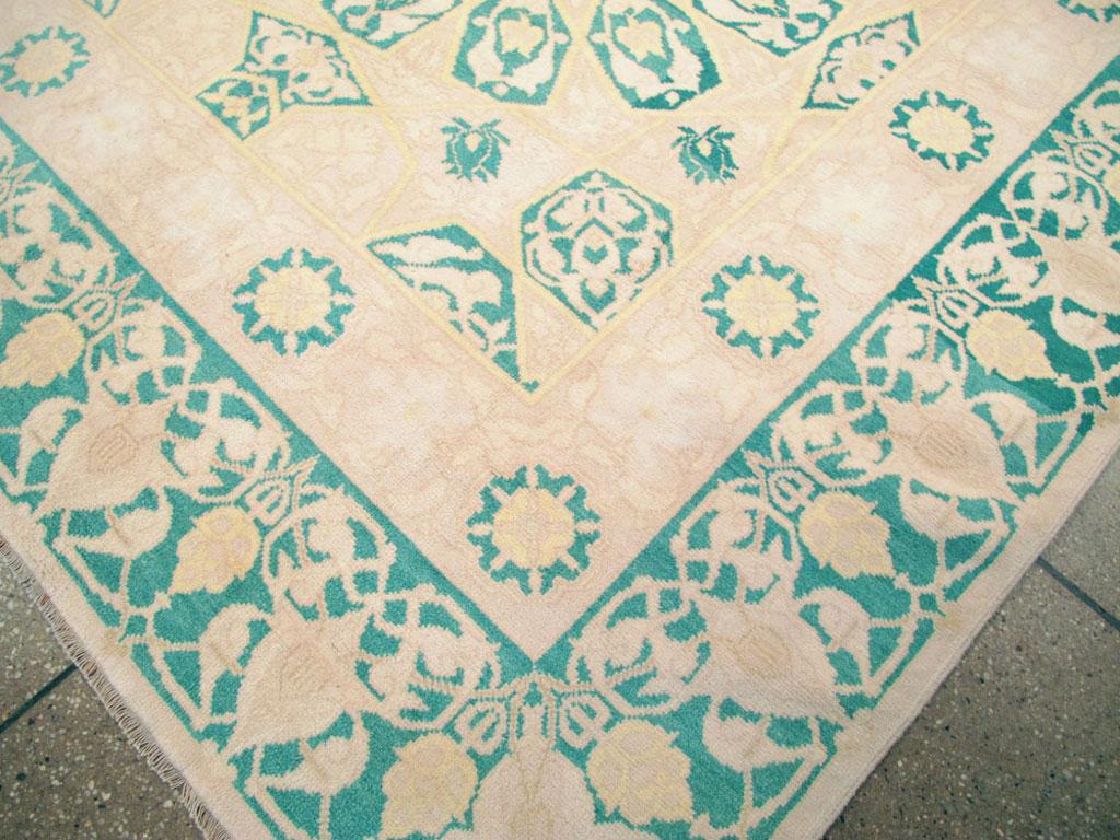 Vintage Indian Cotton Agra Carpet For Sale 3