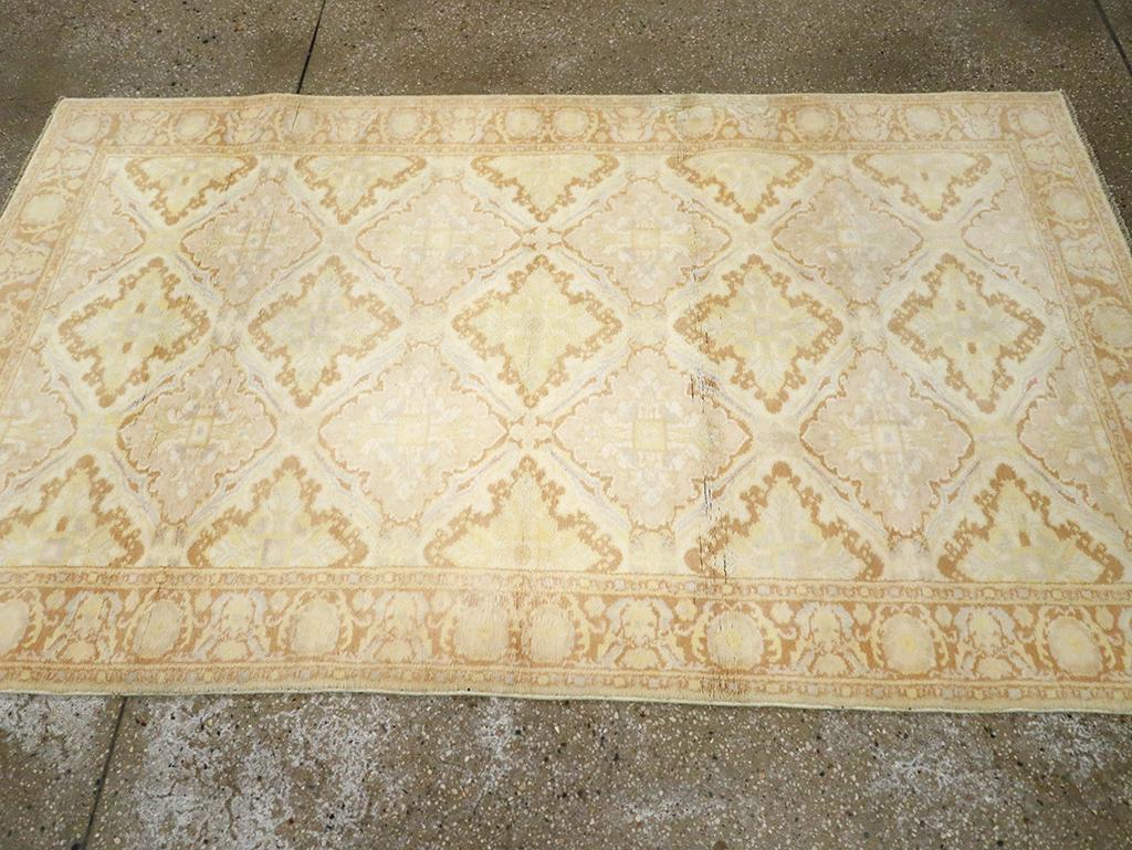 Tissé à la main Tapis indien vintage en coton Agra en vente