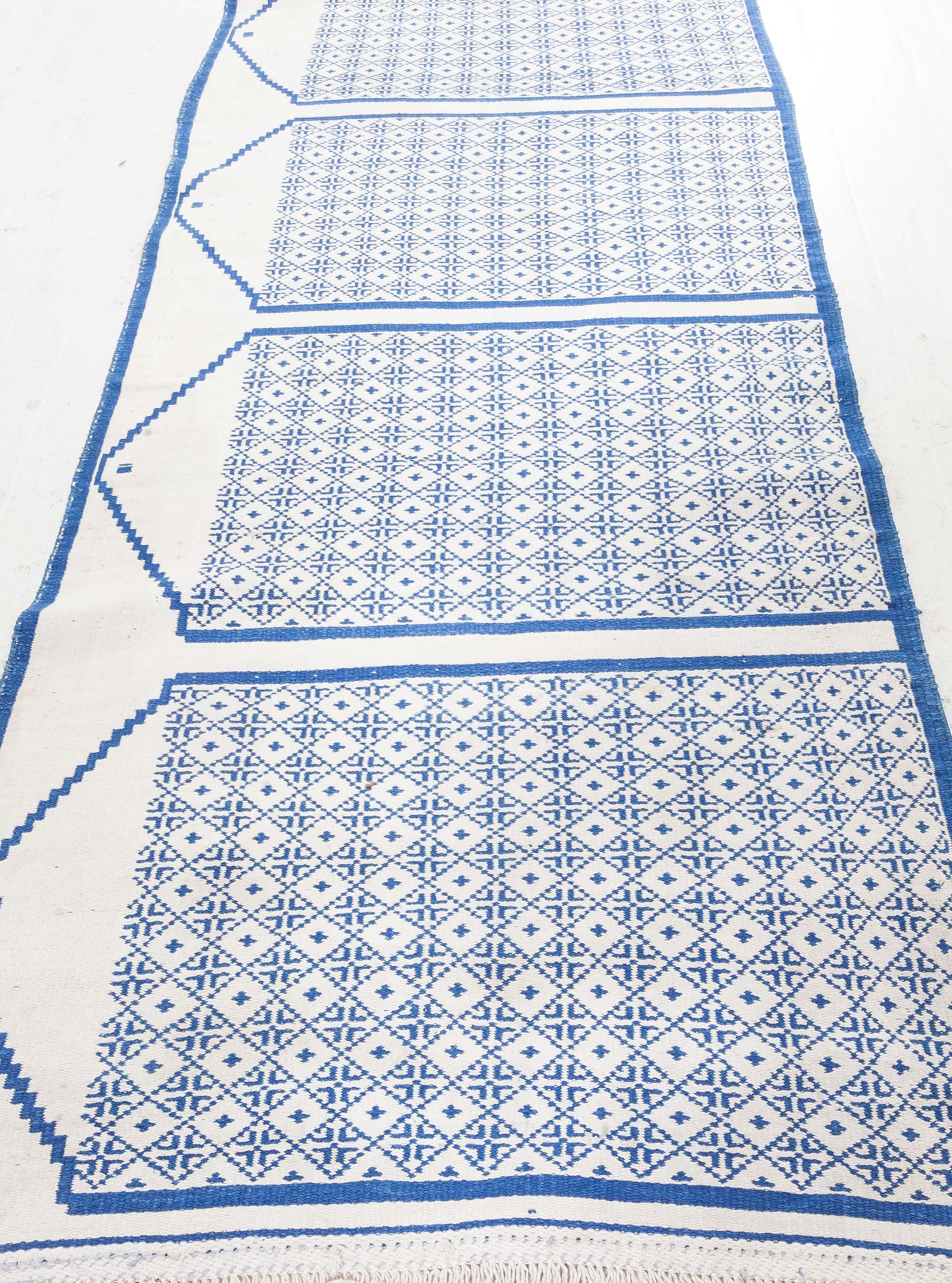 Vintage Indian Cotton Double Sided Runner For Sale 2